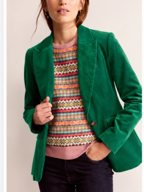 Boden Jackets & Blazers - BODEN The Marylebone Corduroy Tailored Business Casual Blazer Green Size 6 NWT